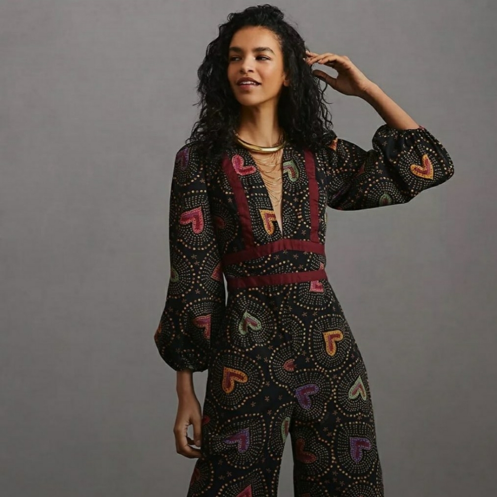 {Farm Rio // Anthropologie} Jumpsuit, Size L